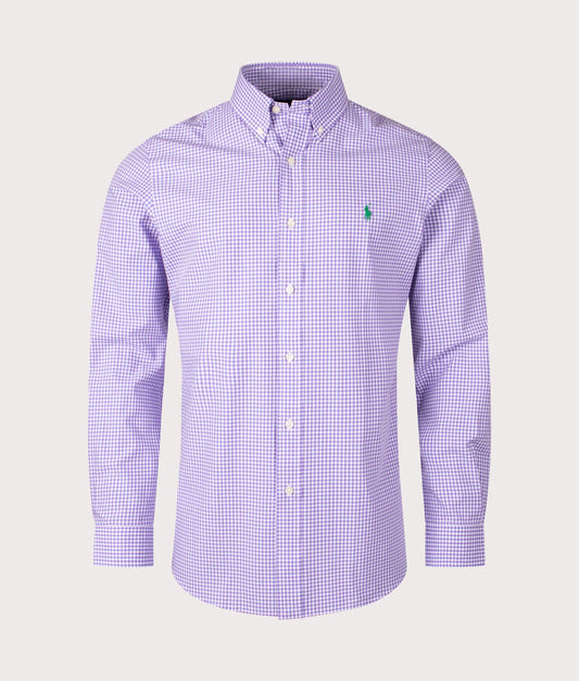 Custom Fit Gingham Poplin Shirt