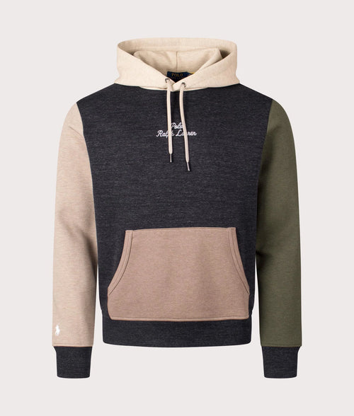 Logo Colour-Blocked Double Knit Hoodie