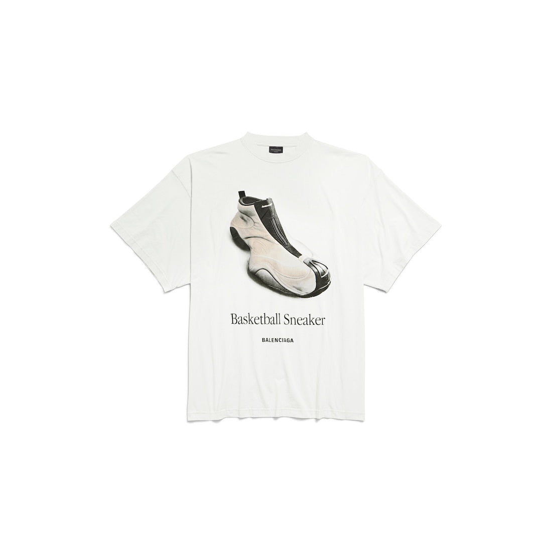 MEN'S BASKETBALL SNEAKER T-SHIRT OVERSIZED IN DIRTY WHITE