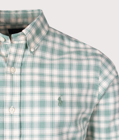 Custom Fit Plaid Oxford Shirt