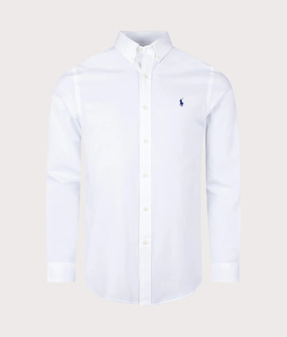 Slim Fit Striped Stretch Poplin Shirt