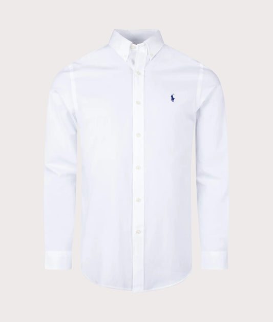 Slim Fit Striped Stretch Poplin Shirt