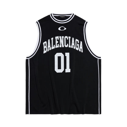 MEN'S BASKETBALL SERIES - TANK TOP IN BLACK/WHITE