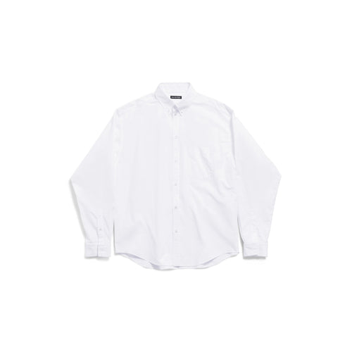 MEN'S POLITICAL STENCIL SHIRT LARGE FIT IN WHITE