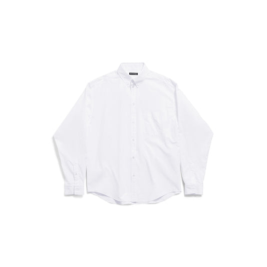 MEN'S POLITICAL STENCIL SHIRT LARGE FIT IN WHITE