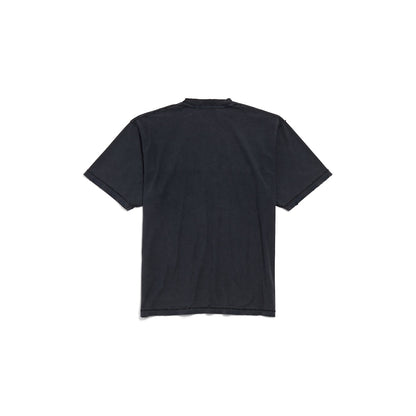 MEN'S INSIDE-OUT T-SHIRT MEDIUM FIT IN BLACK FADED