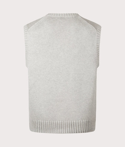 Sleeveless V-Neck Knitted Vest