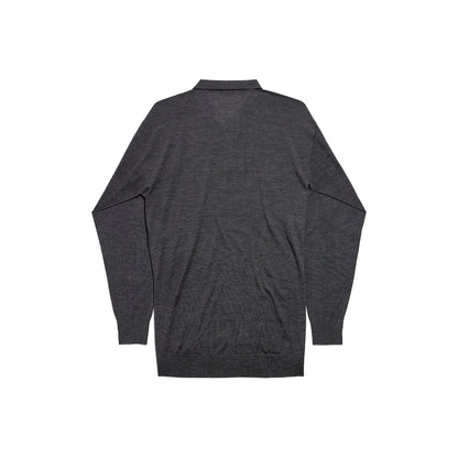 MEN'S POLO KNIT IN ANTHRACITE
