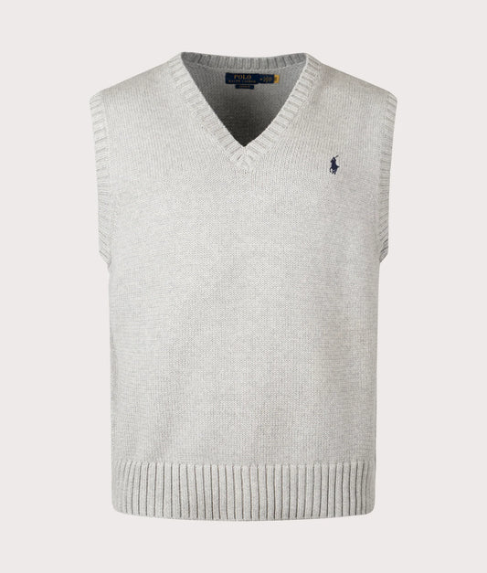 Sleeveless V-Neck Knitted Vest