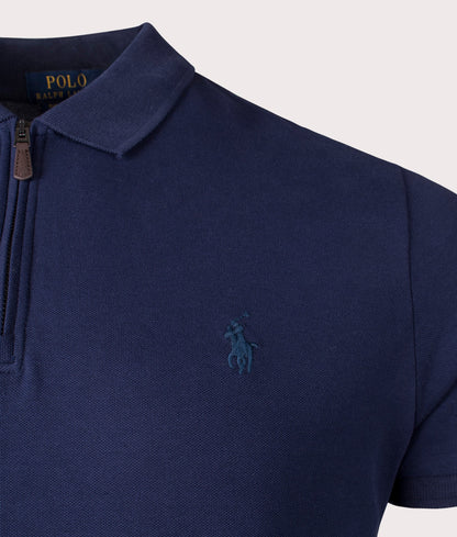 Custom Slim Fit Mesh Polo Shirt