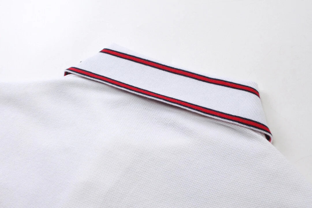 250313 New simple color matching lapel POLO