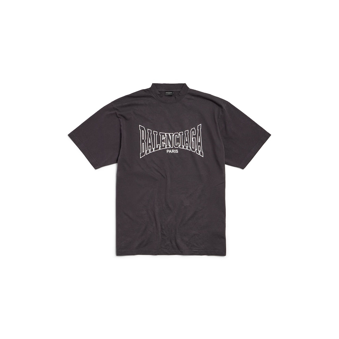 MEN'S BALENCIAGA BOXING T-SHIRT MEDIUM FIT IN BLACK FADED