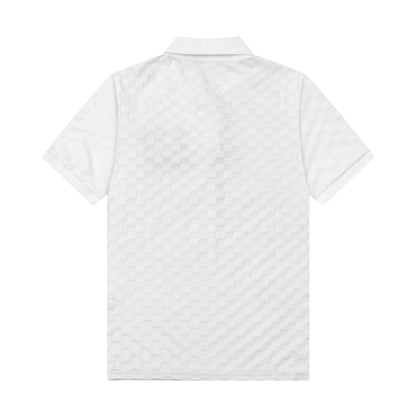 250305 New high quality knitted checkered polo shirt