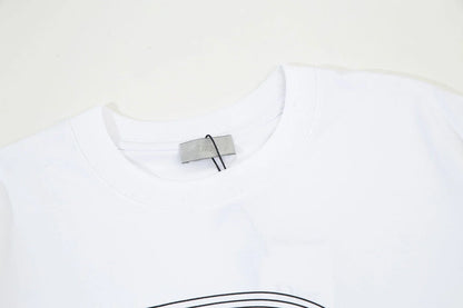 Gradient Ghost Overlay Print T Shirt