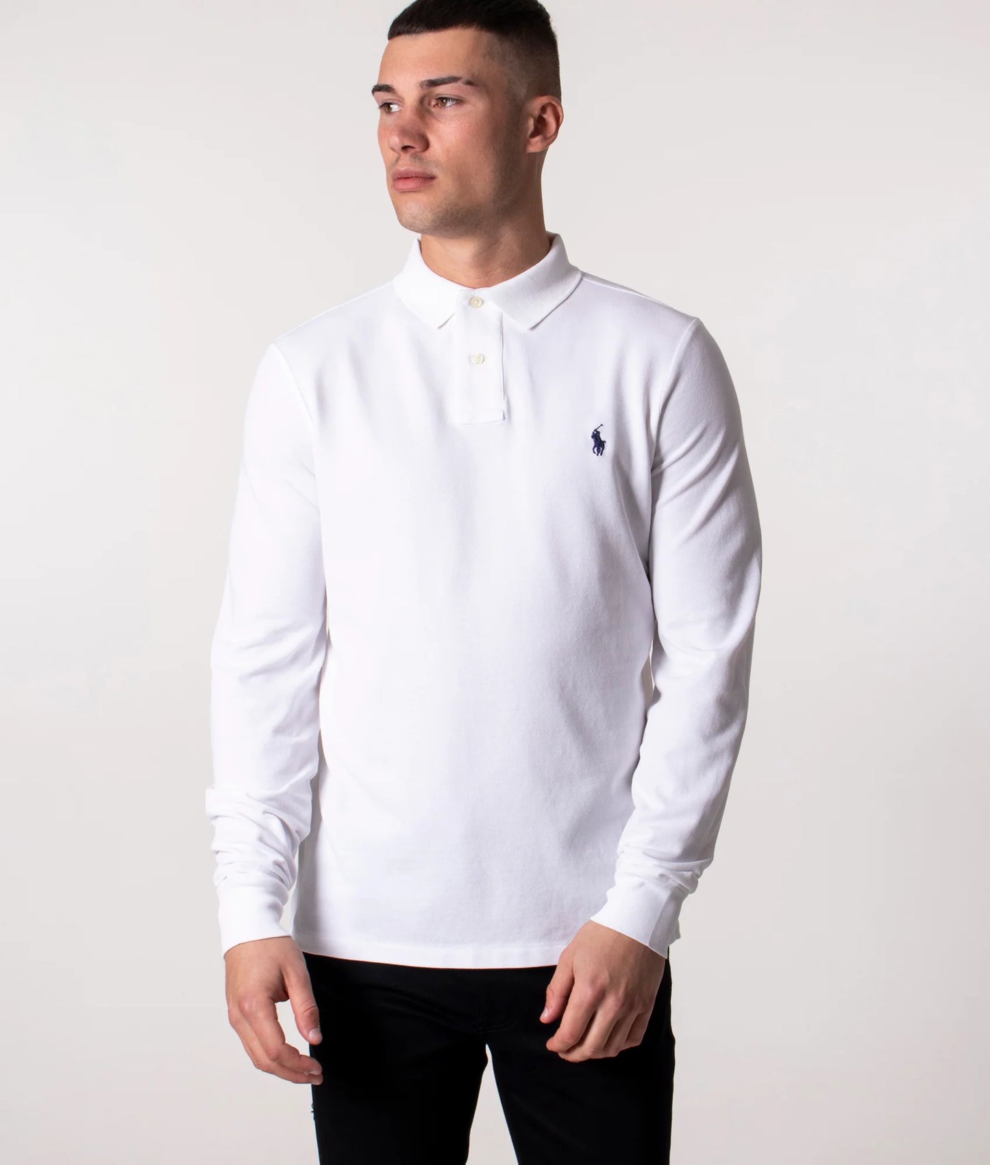 Custom Slim Fit Long Sleeve Polo Shirt