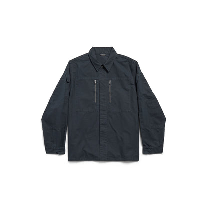 MEN'S MILITARY SHIRT IN DARK GREY