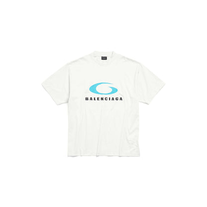 MEN'S LOOP SPORTS ICON T-SHIRT MEDIUM FIT IN DIRTY WHITE/BLUE