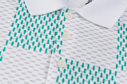 250218 New checkerboard texture polo shirt