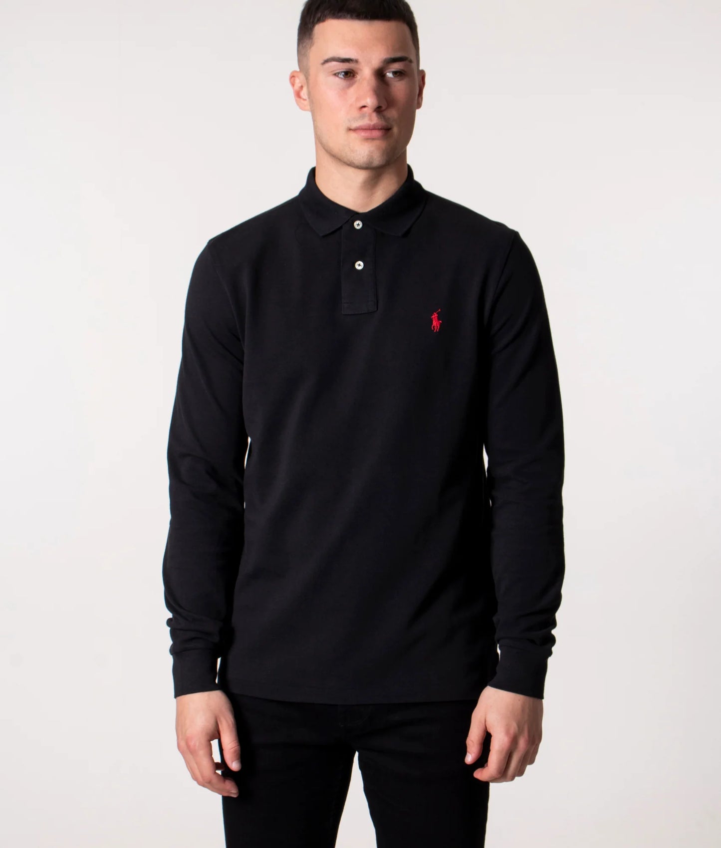 Custom Slim Fit Long Sleeve Polo Shirt