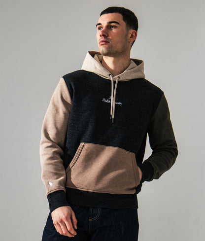Logo Colour-Blocked Double Knit Hoodie