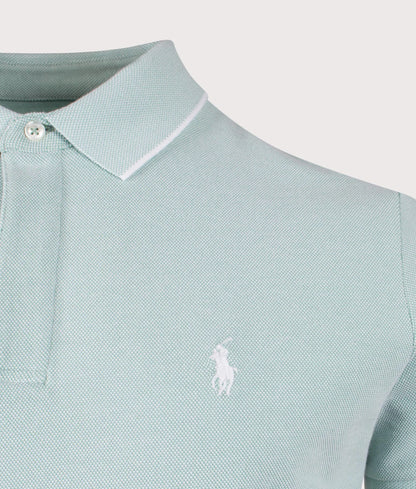 Custom Slim Fit Stretch Oxford Mesh Polo Shirt