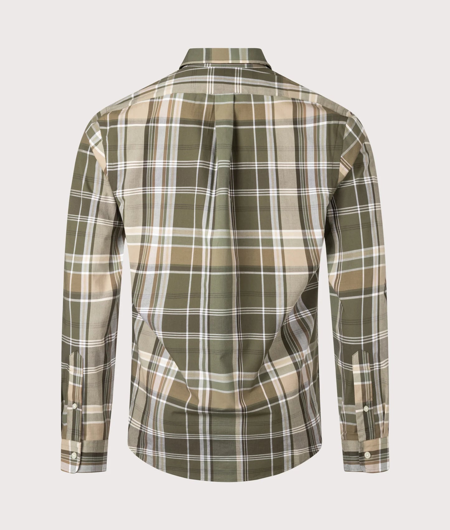 Custom Fit Plaid Stretch Poplin Shirt