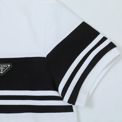 260415 New high-quality gradient collar polo shirt