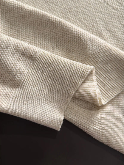 260511 New high-quality combed cotton yarn neckpiece stitched knitted polo shirt