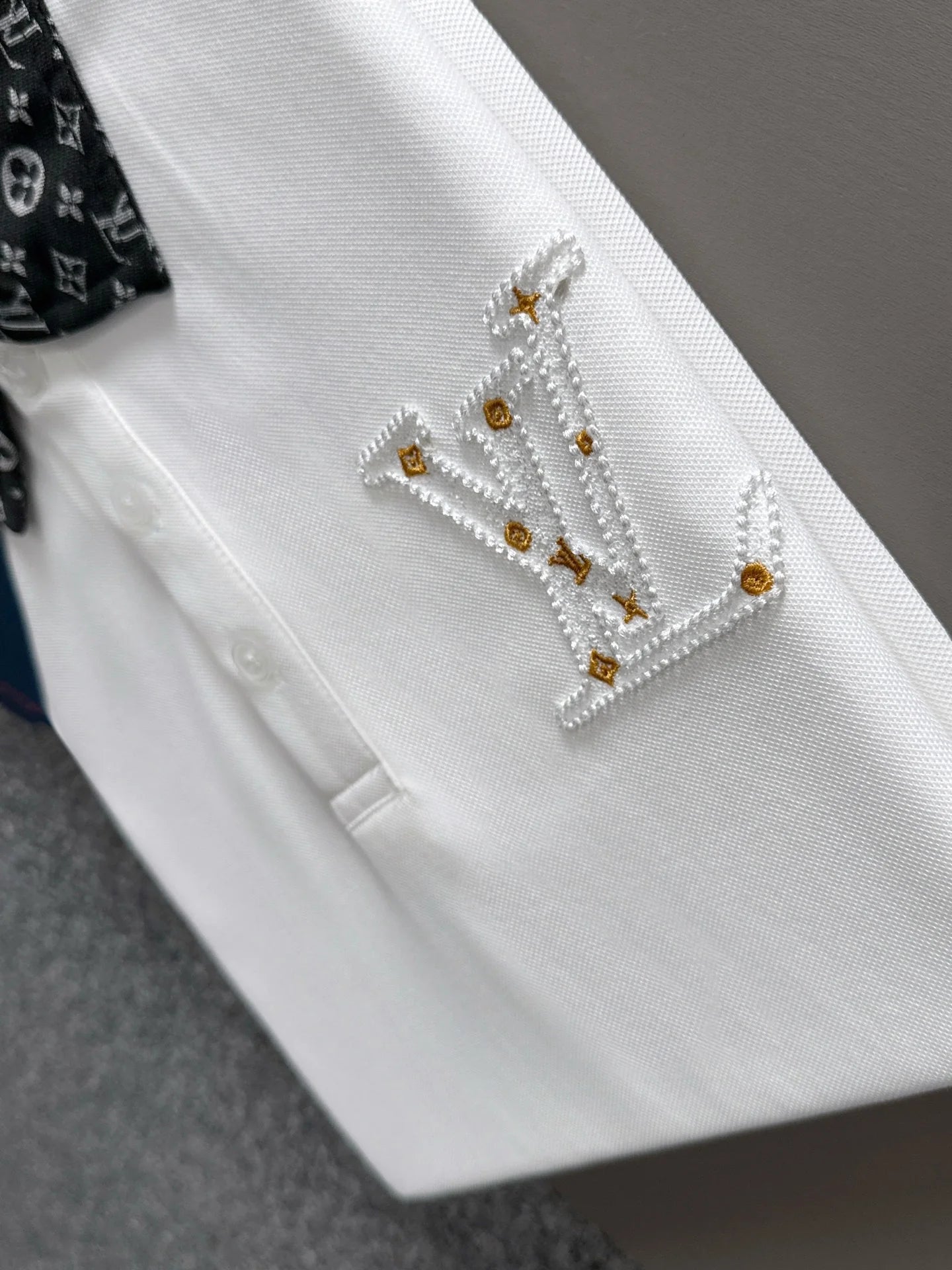 260511 New high-quality embroidered neckline jacquard patchwork design Polo shirt