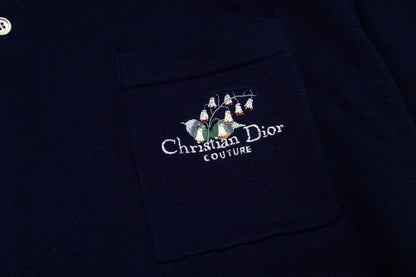 260323 New top-quality, flawlessly crafted bellflower embroidery wool-polyester POLO
