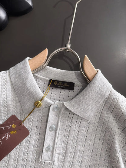 260511 New high-quality combed cotton yarn knitted polo shirt