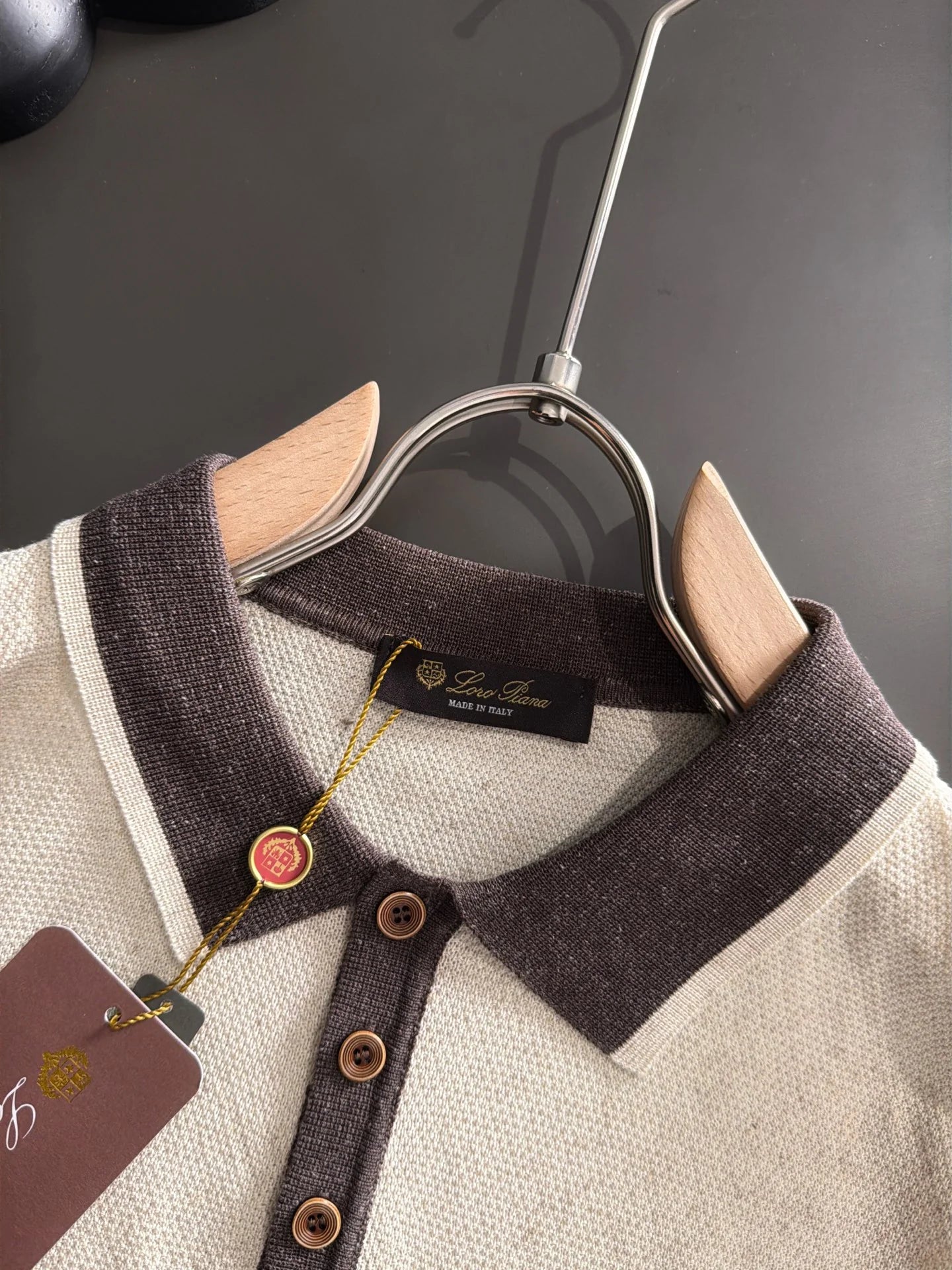 260511 New high-quality combed cotton yarn neckpiece stitched knitted polo shirt