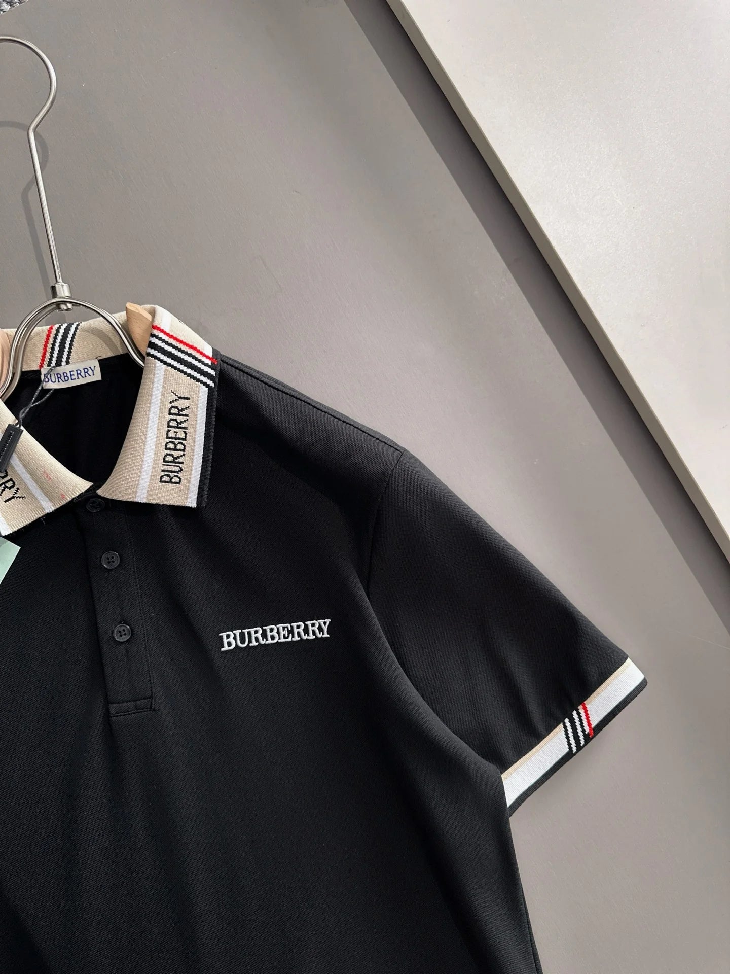 260511 New high-quality embroidered neckline jacquard patchwork design Polo shirt