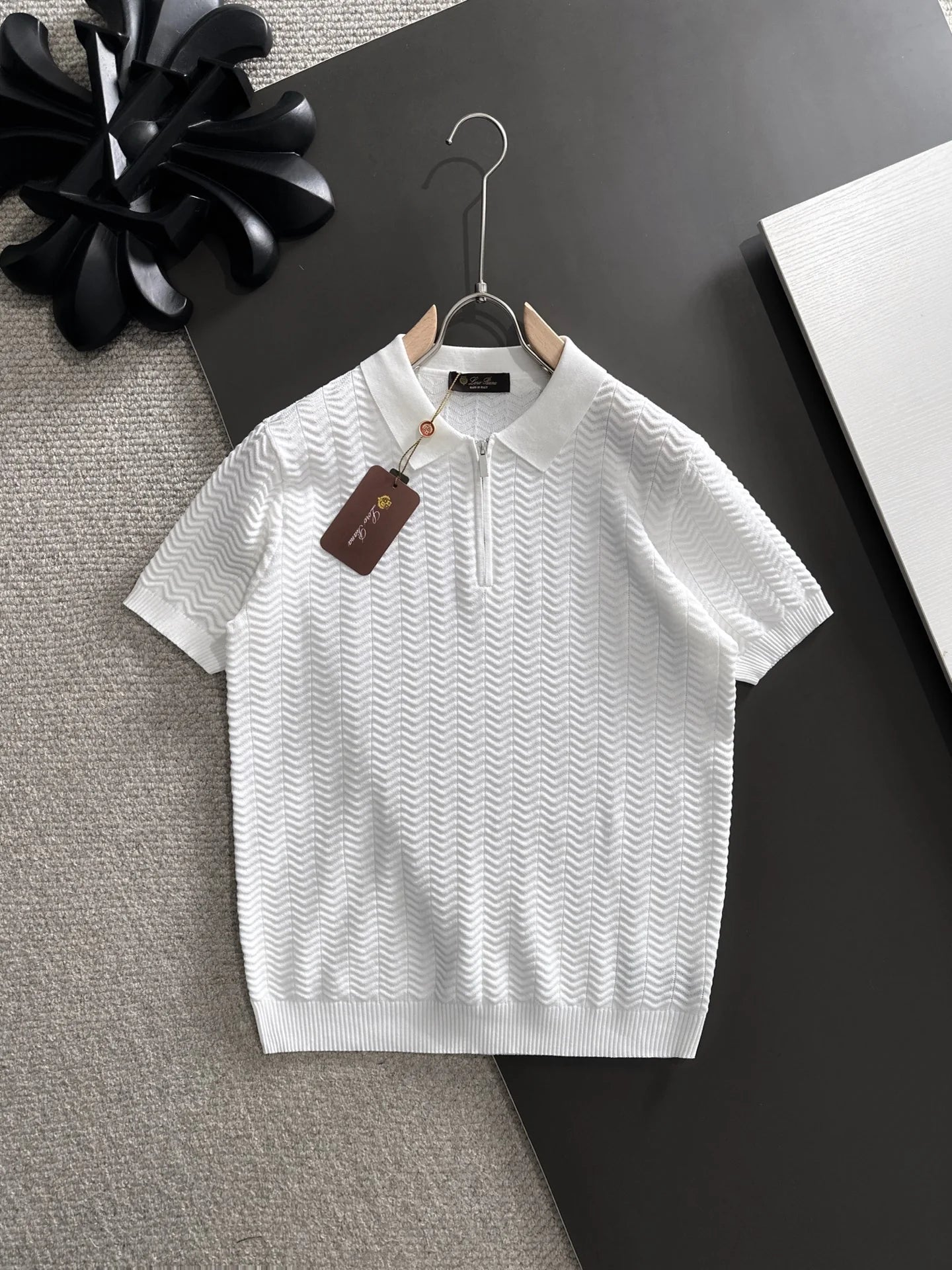 260511 New high-quality combed cotton yarn knitted polo shirt