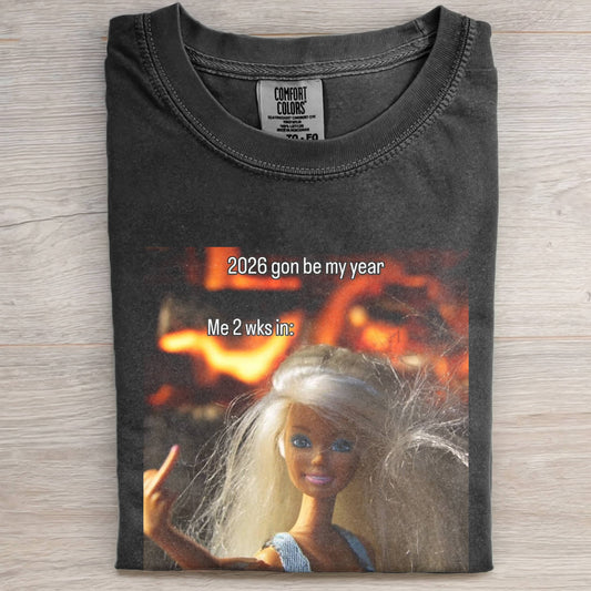BARBIECORE RETRO FLAME GIRL TEE