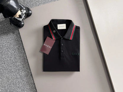 260511 New high-quality embroidered neckline jacquard patchwork design Polo shirt
