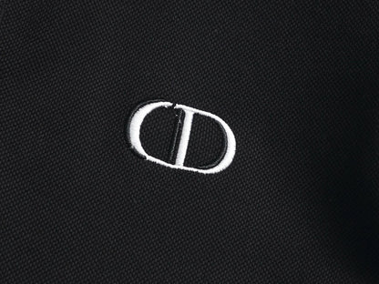 260113 New high-quality letter-stitched multi-color patch-neck Polo