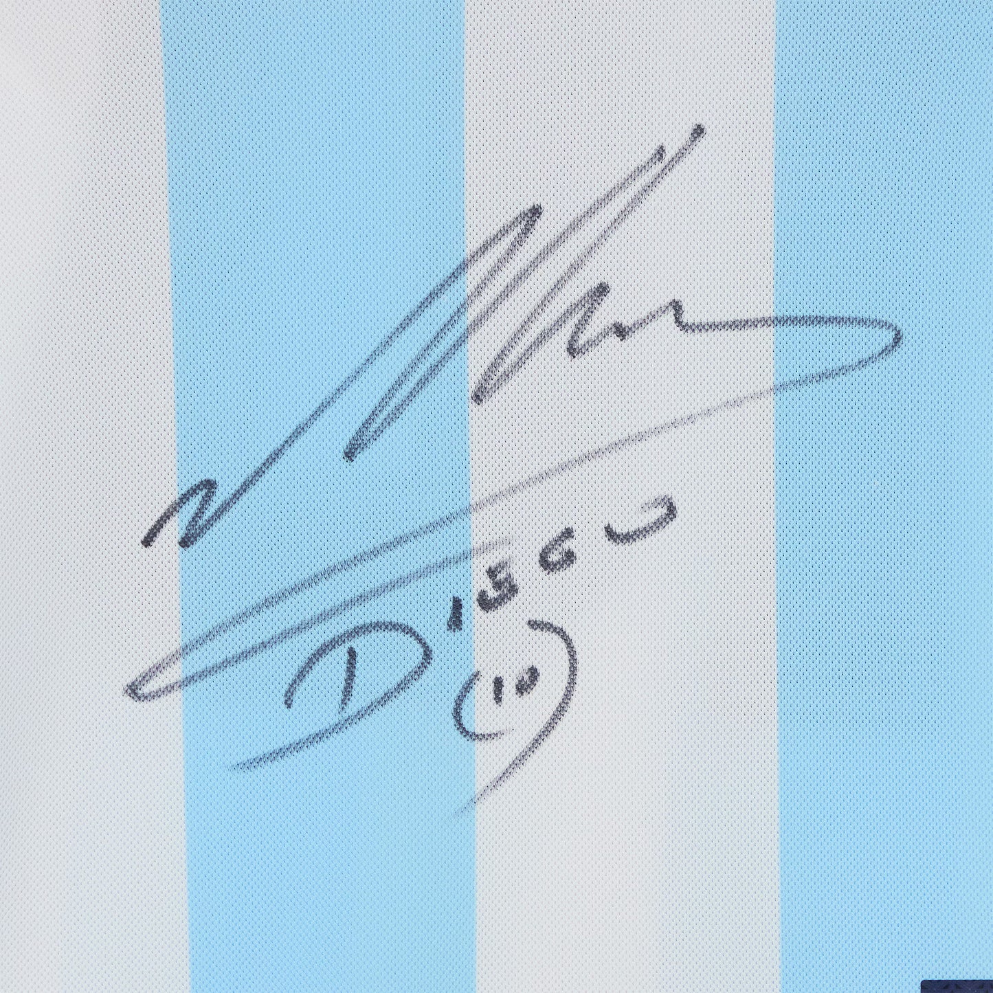 Diego Maradona Argentina National Team Autographed Fanatics Authentic Blue/White Home Jersey - Front Signature