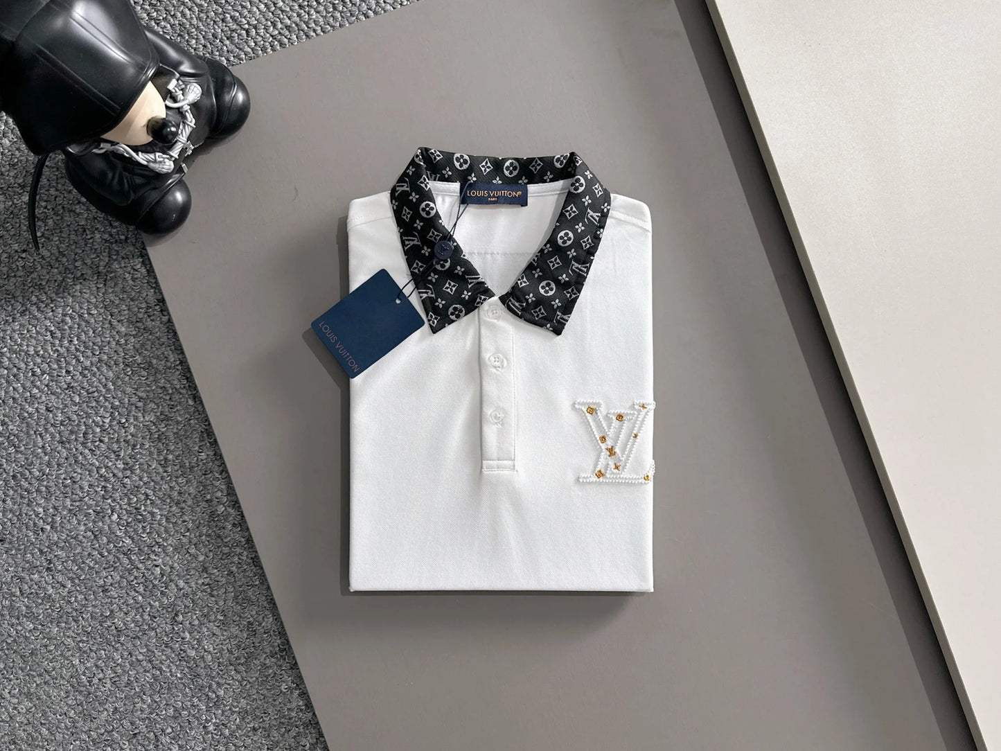 260511 New high-quality embroidered neckline jacquard patchwork design Polo shirt