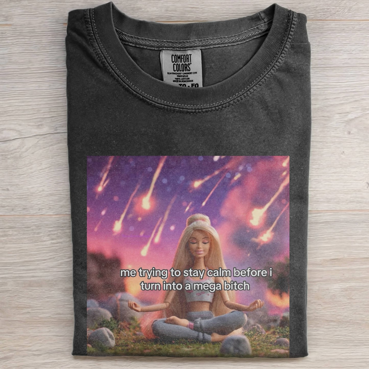 BARBIECORE PERSONALIZED YOGA SLOGAN TEE